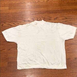 Marcello Italy White Knit Short Sleeve Top • Large Mens • Classic Italian Style